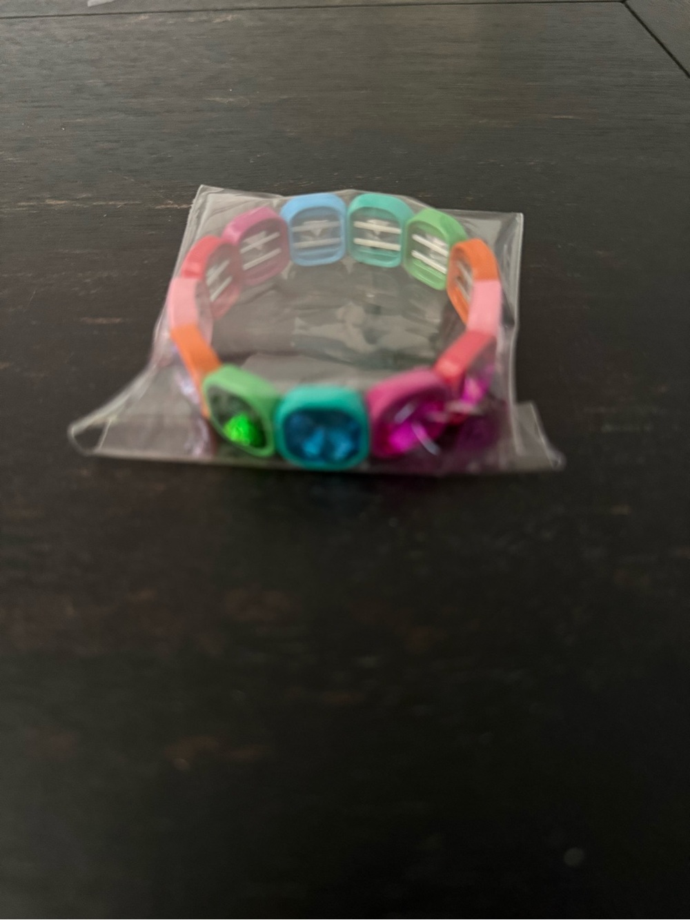 Frankie Rainbow Crystal Gemstone Gem Rhinestone Jeweled Stretch Bracelet 🌈 - Picture 5 of 6